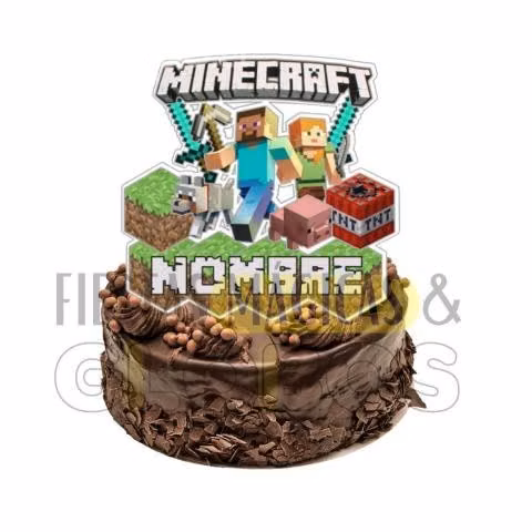 Toppercake 3D Minecraft Imprimible Presonalizable