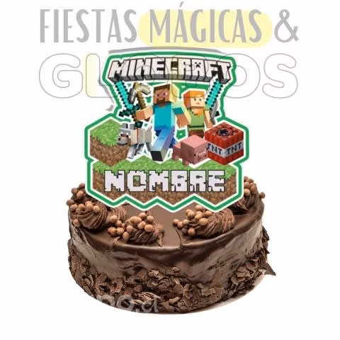 Toppercake 3D Minecraft Imprimible Presonalizable