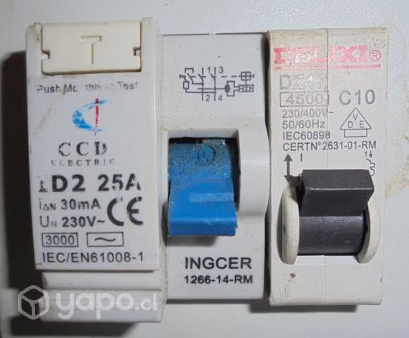 Interruptor Automatico 25a +Diferencial + Caja