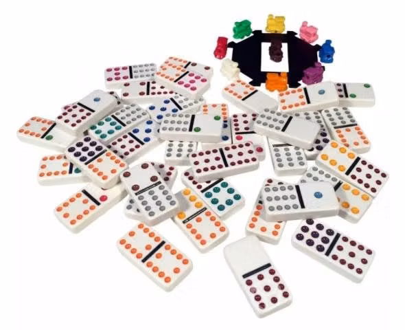 Domino Chancho 12, 91 Piezas + Tren Mexicano Caja
