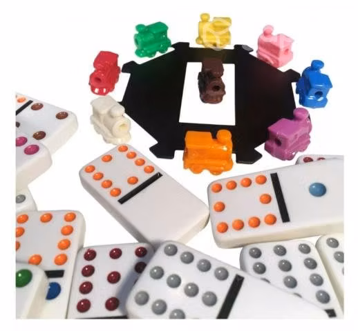 Domino Chancho 12, 91 Piezas + Tren Mexicano Caja