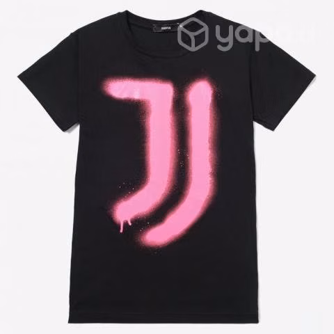 Polera Mujer Juventus C/ Logo Stilo Spray Fucsia