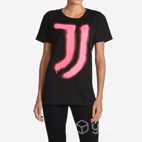 Polera Mujer Juventus C/ Logo Stilo Spray Fucsia