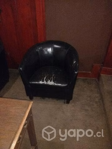 Poltrona Cuerina Negra Para Retapizar