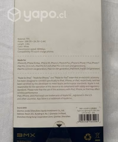 Cable iPhone/iPad USBC a lightning.Certificado MFi - Imagen 6