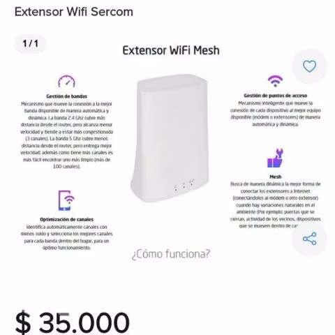 Extensor de wifi sercom
