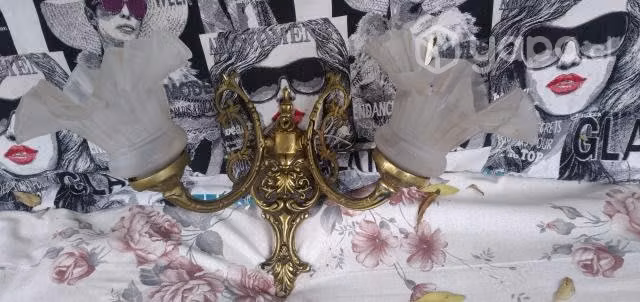 Lampara de bronce estilo frances - Imagen 3