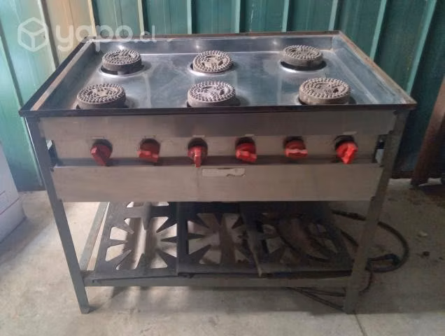 Cocina Industrial Seis Fuegos Inox