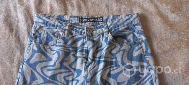 Jeans estampado Corona Wide legs sin uso - Imagen 2