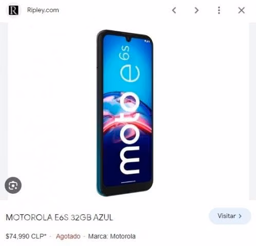 Celular Motorola Modelo E6 S Blue - Imagen 3