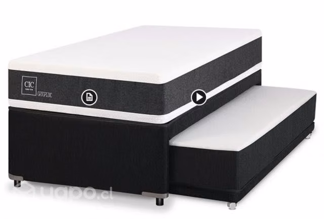 Cama nido CIC new ortopedic black 1,5PL uso 1 mes