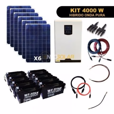 Kit Hibrido Off Grid 4.000W Ampliable Alto Consumo