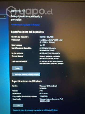Asus Rog Strix Scar GL703GM usado - Imagen 4