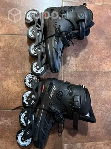 Patines Freeskate HD Skull negro 43 con accesorios