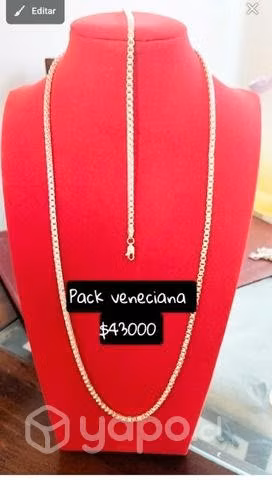 Cadena + pulsera veneciana