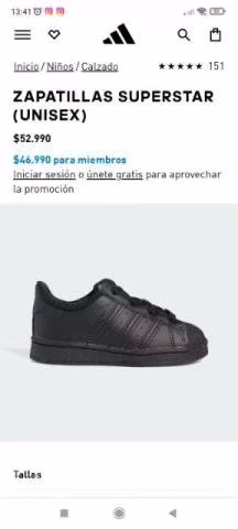 Zapatillas super Star talla 18