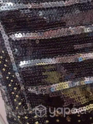 Vestido lentejuelas negro - Imagen 2