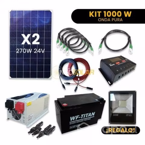 Kit Full Off Grid Energia Solar Hogar 1.000W Alto