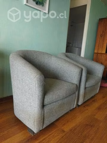 Par de poltronas gris