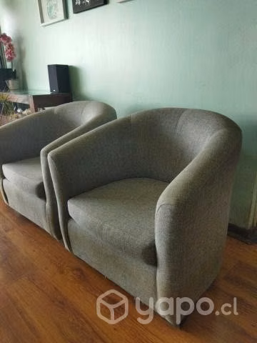 Par de poltronas gris