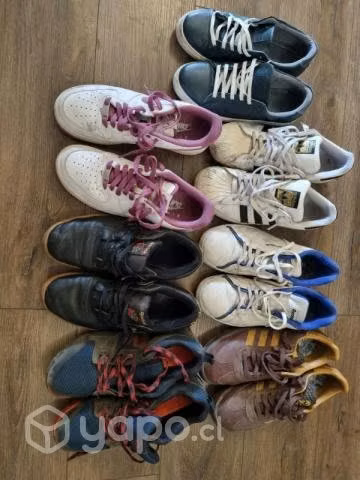 7 pares de zapatillas usadas excelente estado