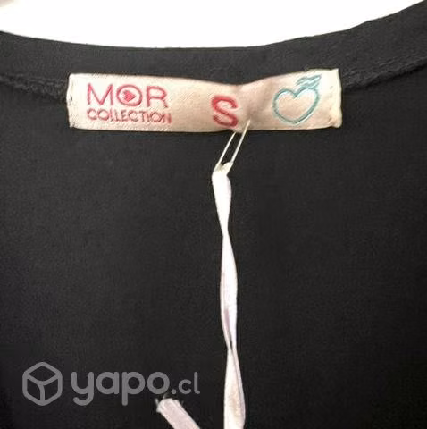 Vestido Elasticado Marca Mor Talla Xs Negro - Imagen 3