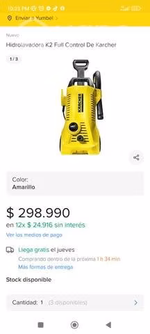 Hidrolavadora karcher k2 full control