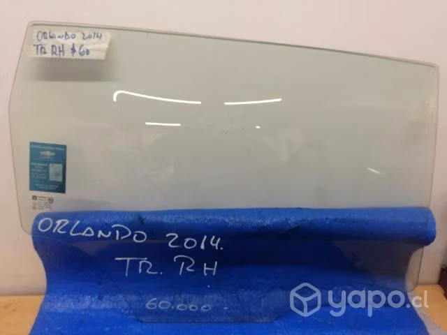 Vidrio trasero chevrolet orlando 2014