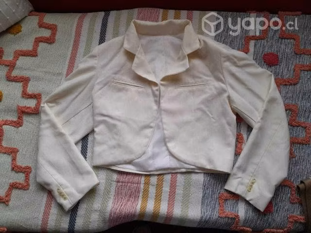 Chaqueta de huaso blanco