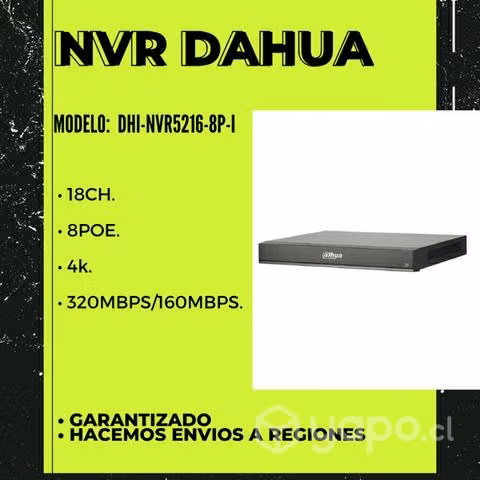 Nvr dahua modelo: dhi-nvr5216-8p-i