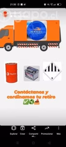 Retiro de aceite usado