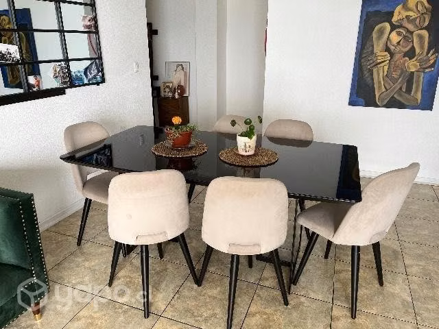 Comedor 6 sillas giratorias