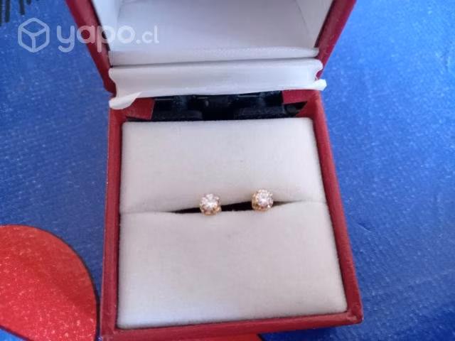 Aros de oro modelo chaton - Imagen 2