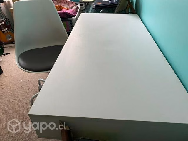 Escritorio blanco tres cajones + silla - Imagen 4