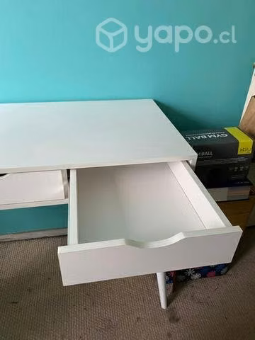 Escritorio blanco tres cajones + silla - Imagen 3