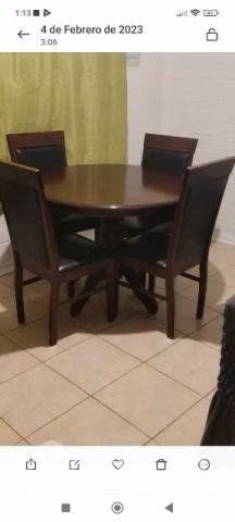 Comedor redondo 4 sillas
