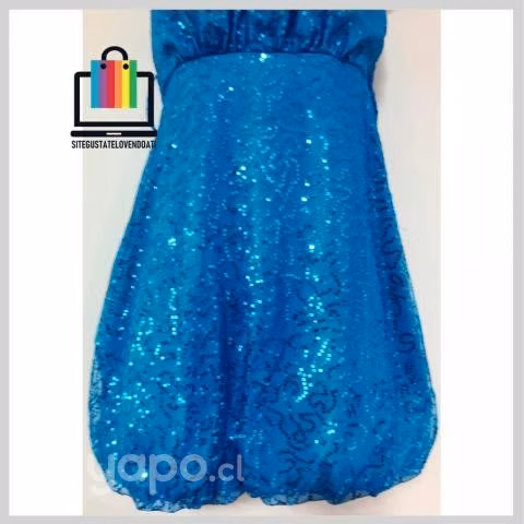 Vestido de Fiesta Strapless Lentejuelas Brillante