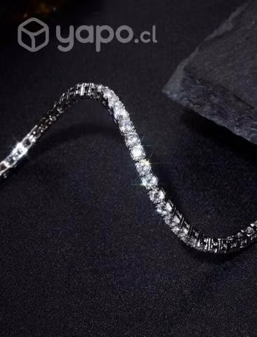 Pulsera de plata s925 y moissainite 15 cm alta gam - Imagen 6