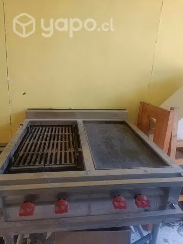 Plancha y grill industrial a gas