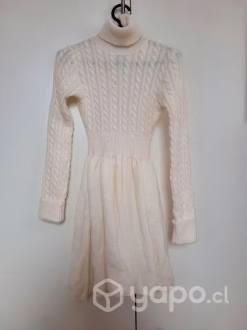 Vestido tejido blanco - Imagen 4
