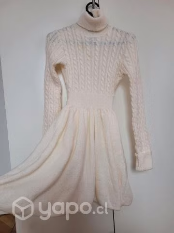 Vestido tejido blanco - Imagen 3