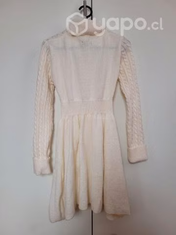 Vestido tejido blanco - Imagen 2