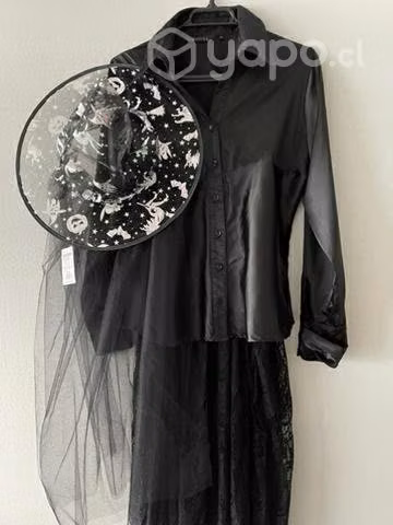 Disfraz de Bruja con sombrero Talla S/M