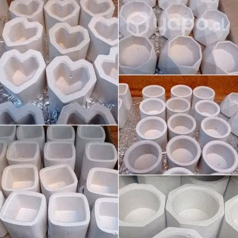 Macetas de yeso pequeñas para recuerdos