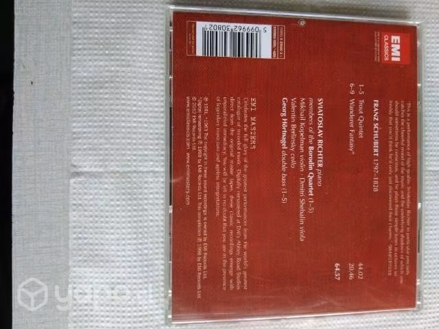 Richter cd Schubert fantasia wanderer y quinteto