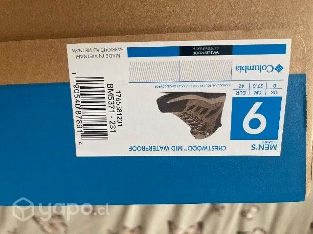Botín hombre Columbia Crestwood talla 42