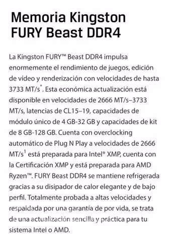 Memoria externa kingston Fury