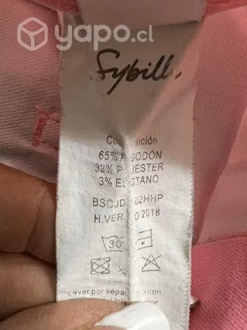 Short Elástico Marca Sybilla Talla 42 Rosado - Imagen 6