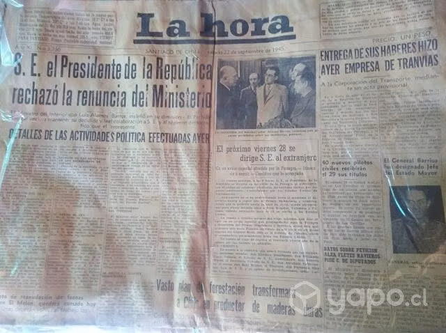 Diarios chilenos de 1942,1943 y 1945
