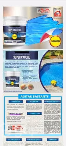 Pinturas piscina Super Caucho Solvente